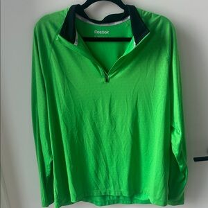 Reebok Neon Green Half-Zip Pullover